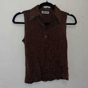 Brown sparkling top